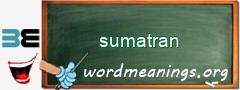 WordMeaning blackboard for sumatran